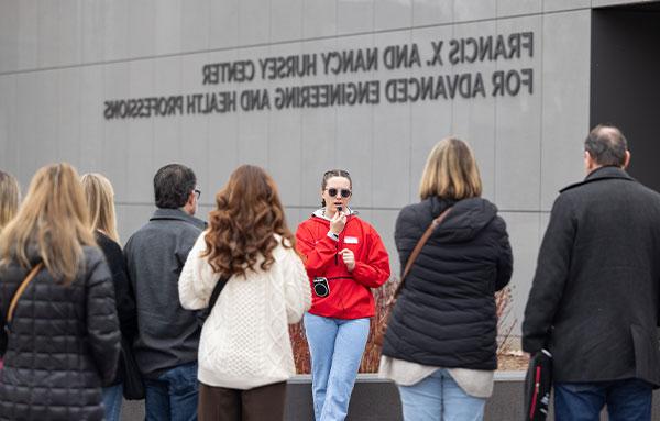 students on a tour